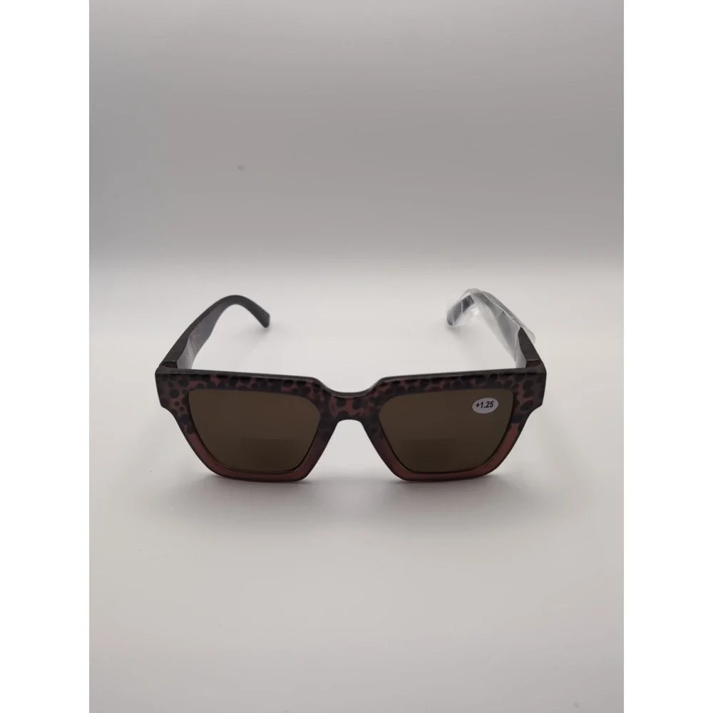 BIFOCAL Women Big Lens Brown Tint Reading‎ SunGlasses  Outdoor Readers +1.25